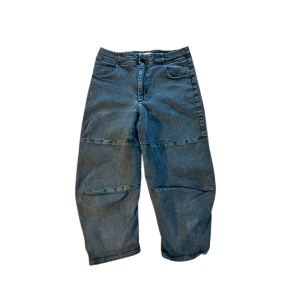 Roucha New Penn Denim Jeans Black High Rise Seam Detail Size B Medium